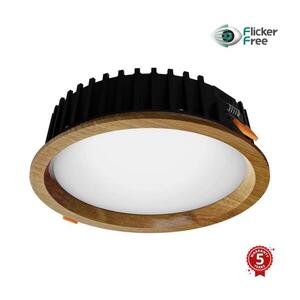 Imagine Corp de iluminat LED încastrat RONDO LED/12W/230V 4000K d. 20 cm lemn masiv stejar APLED