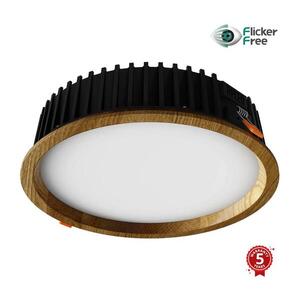 Imagine Corp de iluminat LED încastrat RONDO LED/18W/230V 3000K d. 26 cm lemn masiv stejar APLED