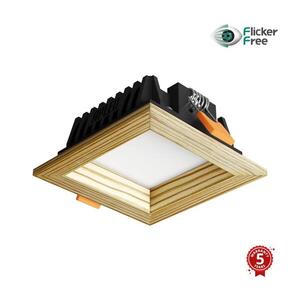 Imagine Corp de iluminat LED încastrat SQUARE LED/6W/230V 3000K 12x12 cm lemn masiv pin APLED