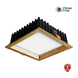 Imagine Corp de iluminat LED încastrat SQUARE LED/12W/230V 3000K 17x17 cm lemn masiv frasin APLED