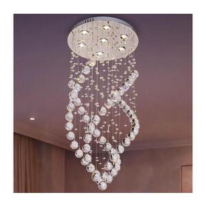 Imagine Plafonieră LED cu cristale NAURU LED/24W/230V, Ø 40 cm, crom lucios + telecomandă