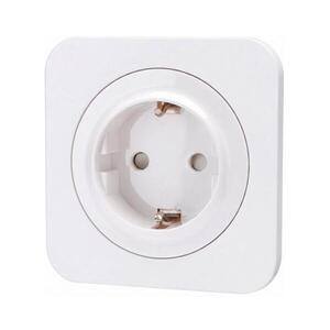 Imagine - Priză SCHUKO de perete cu ramă, 250V/16A, albă