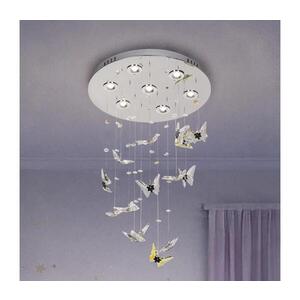 Imagine Plafonieră cu cristale LED MURU LED/24W/230V Ø 40 cm, crom lucios + telecomandă