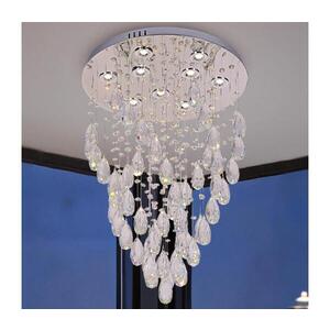 Imagine Plafonieră cu cristale LED MAJURO LED/30W/230V diam. 45 cm crom lucios + telecomandă
