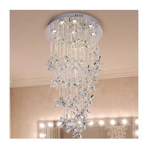 Imagine Plafonieră LED cu cristale SAMOA LED/30W/230V diam. 40 cm crom lucios + telecomandă