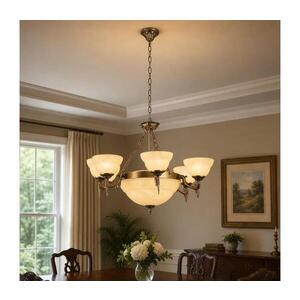 Imagine BRILAGI - Candelabru suspendat cu lanț DAHLIA 9xE27/40W/230V Ø 74 cm alamă