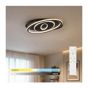 Imagine BRILAGI - Plafonieră LED dimabilă IRIS LED/78W/230V 37x49 cm neagră + telecomandă