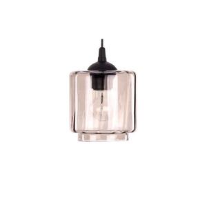 Imagine Piesă de sticlă de schimb pentru candelabru POBO E27, diametru 15 cm, bej fumuriu