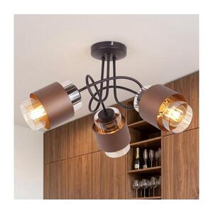 Imagine Globo 15560-3DC - Plafonier aplicat MILLEY 3xE27/40W/230V negru/bronz