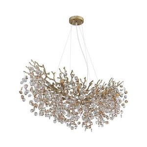 Imagine Globo 64138H3G - Lustră suspendată pe cablu QUEENA 10xE14/40W/230V, auriu