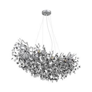 Imagine Globo 64138H3S - Candelabru suspendat pe cablu QUEENA 10xE14/40W/230V argintiu