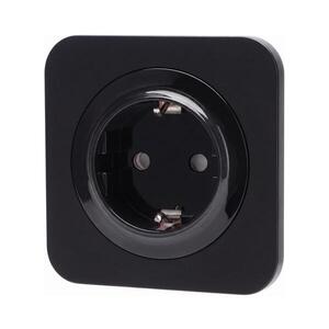 Imagine - Priză de perete cu ramă SCHUKO 250V/16A neagră