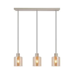 Imagine Brilliant - Lustru suspendat pe cablu LYSKA 3xE27/20W/230V crem/bej fumuriu