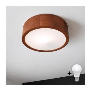 Imagine BRILAGI - Plafonieră LED CARVALHO 1xE27/15W/230V, finișaj stejar-cireș, Ø 27 cm