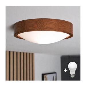 Imagine BRILAGI - Plafonieră LED CARVALHO SLIM 1xE27/15W/230V, finisaj stejar-cireș, diam. 27 cm