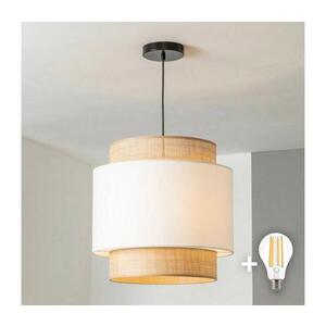 Imagine BRILAGI - Lustra LED pe cablu CERIA 1xE27/40W/230V Ø 40 cm negru/bej/alb