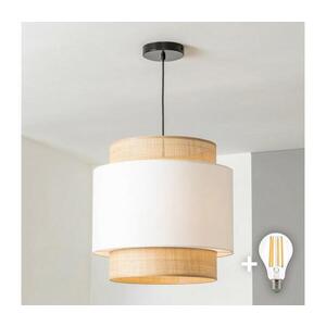 Imagine BRILAGI - Lampă suspendată LED pe cablu CERIA 1xE27/40W/230V Ø 30 cm negru/bej/alb