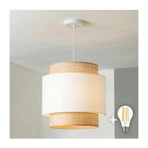 Imagine BRILAGI - Lustră LED suspendată pe cablu CERIA 1xE27/40W/230V Ø 40 cm bej/alb