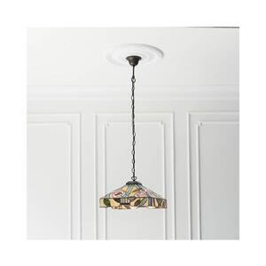 Imagine Endon 64385 - Candelabru pe lanț Tiffany WILLOW 1xE27/60W/230V Ø 35 cm
