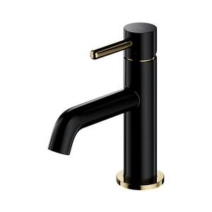 Imagine OMNIRES Y1210NBLGL - Baterie pentru lavoar Y 16, 2 cm, negru semi-mat/auriu lucios