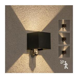Imagine BRILAGI - Lampă de perete LED pentru exterior cu senzor CUBE LED/6W/230V neagră IP65