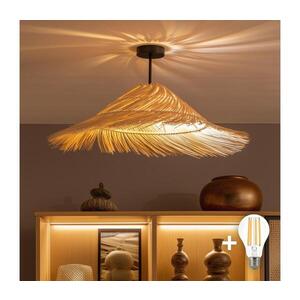 Imagine BRILAGI - Lustră LED aplicată CERIA BOHO 1xE27/60W/230V Ø 70 cm negru/bej