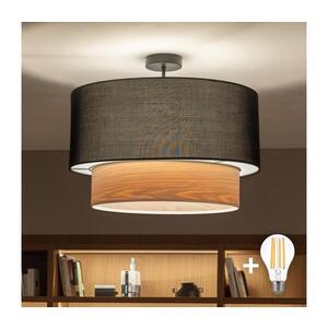 Imagine BRILAGI - Plafonieră LED aplicată CERIA 1xE27/60W/230V Ø 50 cm negru/bej