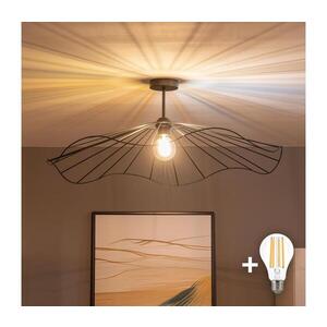 Imagine BRILAGI - Lustră LED aplicată CERIA WIRE, 1xE27/60W/230V, Ø 80 cm, neagră