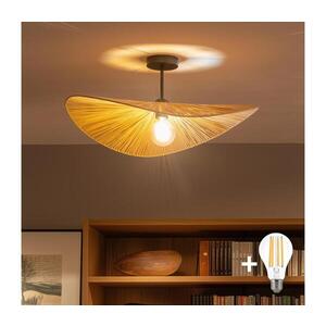 Imagine BRILAGI - Lustră LED aplicată CERIA BOHO 1xE27/60W/230V Ø 60 cm negru/bej