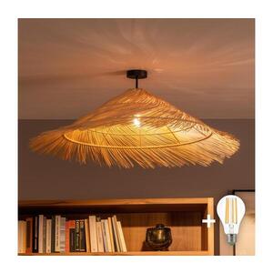 Imagine BRILAGI - Lustru LED aplicat CERIA BOHO, 1x E27/60W/230V, Ø 100 cm, negru/bej