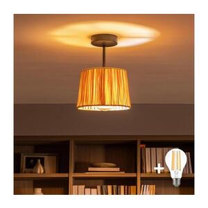 Imagine BRILAGI - Lustră LED aplicată CERIA BOHO 1xE27/60W/230V Ø 20 cm negru/rafie