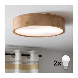 Imagine BRILAGI - Plafonieră LED CARVALHO 2xE27/15W/230V stejar, diam. 37, 5 cm