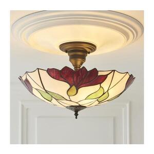 Imagine Endon 111896 - Lustră de tavan aplicată Tiffany BOTANICA, 3 x E27, 10 W, 230 V, diametru 45 cm