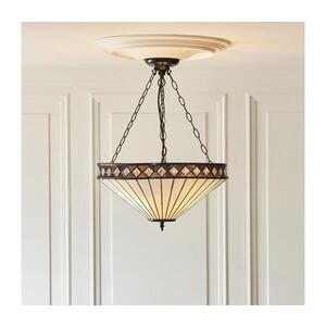 Imagine Endon 111871 - Candelabru suspendat cu lanț Tiffany FARGO, 3x E27/10W/230V, diam. 50 cm