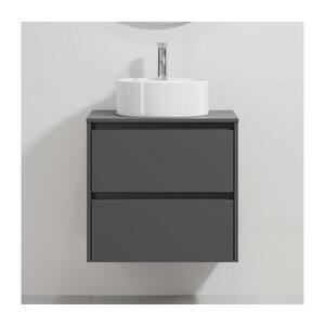 Imagine Dulap de baie cu lavoar TRONDHEIM/VIKEDAL 60x57x46 cm antracit/alb