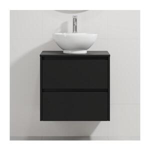 Imagine Dulap pentru baie cu lavoar TRONDHEIM/DRAMMEN 60x57x46 cm negru/alb