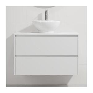 Imagine Dulap de baie cu lavoar TRONDHEIM/DRAMMEN 90x57x46 cm alb