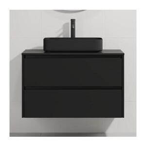 Imagine Dulap de baie cu lavoar TRONDHEIM/LJORDAL 90x57x46 cm negru