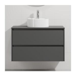 Imagine Dulap de baie cu lavoar TRONDHEIM/VIKEDAL 90x57x46 cm antracit/alb