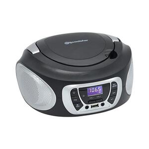 Imagine Roadstar CDR-365U/SL - Radio cu FM/PLL și USB 32W/230V/4xLR14 negru/argintiu