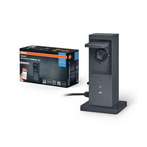 Imagine Osram - Stâlp inteligent de exterior cu 2 prize SCHUKO și repetor Wi‑Fi IP44