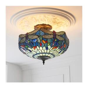Imagine Endon 111897 - Plafonieră Tiffany DRAGONFLY 3xE27/10W/230V Ø 41 cm