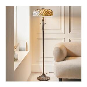 Imagine Endon 111921 - Lampă de podea Tiffany MILLE FEUX, 2 x E27 (10 W), 230 V, Ø 45 cm