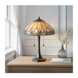 Imagine Endon 112183 - Lampă de masă Tiffany BROOKLYN 2xE14/10W/230V Ø 40 cm