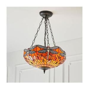 Imagine Endon 64076 - Lustru suspendat pe lanț Tiffany DRAGONFLY 3xE27/60W/230V Ø 41 cm