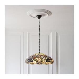 Imagine Endon 112193 - Candelabru suspendat pe lanț Tiffany SULLIVAN 3xE27/60W/230V ø 57 cm
