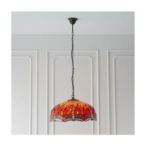 Imagine Endon 64082 - Lustru suspendat cu lanț Tiffany DRAGONFLY 3xE27/60W/230V diametru 50 cm