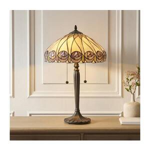 Imagine Endon 112184 - Lampă de masă Tiffany HUTCHINSON, 2x E27/10W/230V, diam. 40 cm