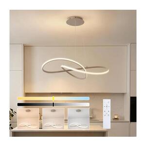 Imagine BRILAGI - Lustră LED dimabilă pe cablu INFINITY LED/80W/230V 80x80 cm bej + telecomandă