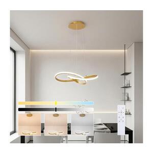 Imagine BRILAGI - LED cu dimmer. Lampă suspendată pe cablu INFINITY LED/55W/230V 50x50 cm, finisaj auriu + telecomandă